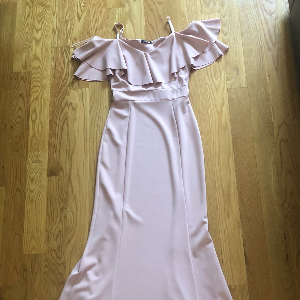 Quiz rose colored wedding guest dress